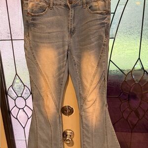Women's Y2K Flare Blue Jeans